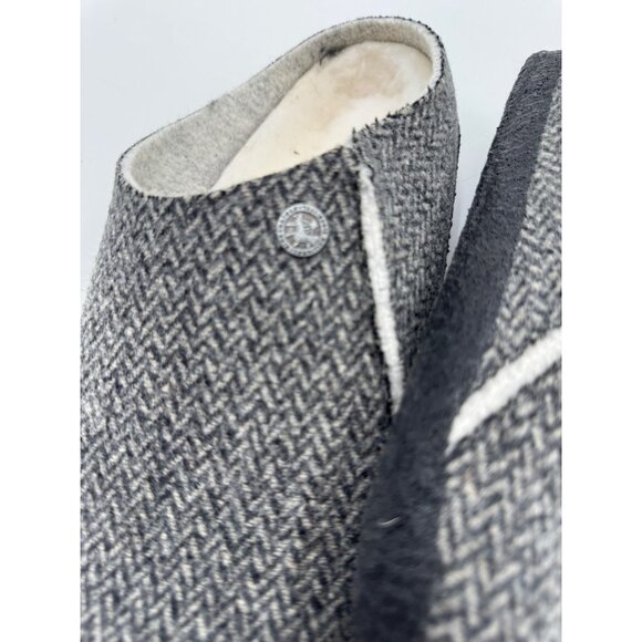 Birkenstock Zermatt Gray Wool Felt Clogs With Shearling Lining Unisex Size 41 EU - Picture 3 of 11